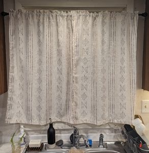 New Jinchan Boho Kitchen Linen Curtains
